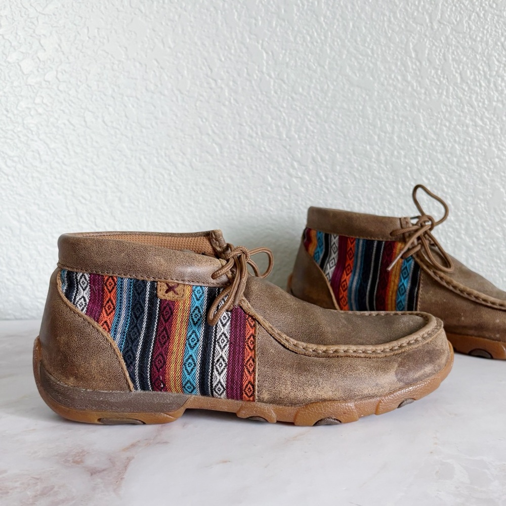 Twisted X Womens Bomber Chukka Driving Mocs Brown Size 7